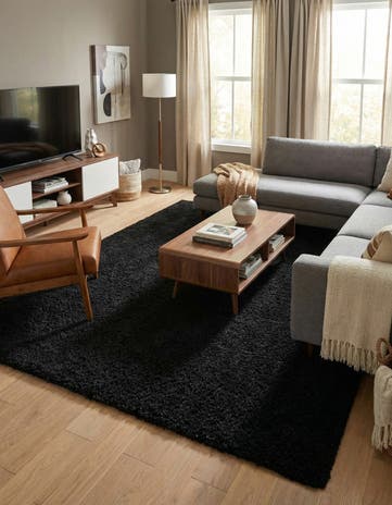 10' x 13' Solid Shag Rug