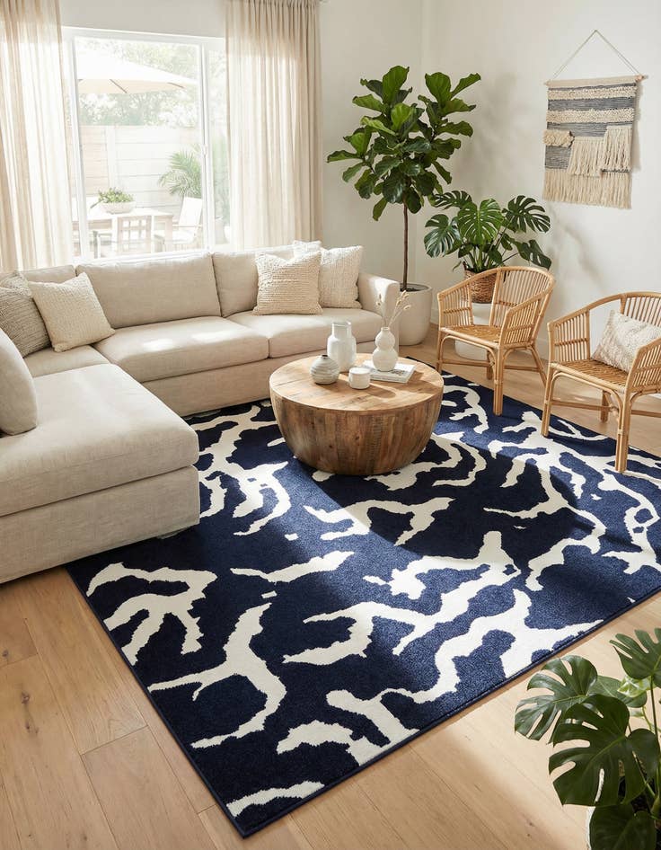 Detail image of 10' x 10'  Washable Sabrina Soto Indoor / Outdoor Square Rug