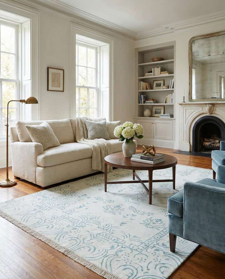 5' 5 x 7' 10 Hand Knotted Darya Wool Rug