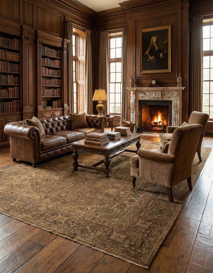 Detail image of 8' 1 x 11' 2  Hand Knotted Kashmar Persian Wool Rug