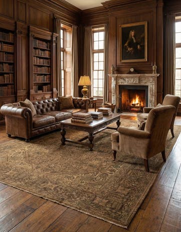 8' 1 x 11' 2 Hand Knotted Kashmar Persian Wool Rug