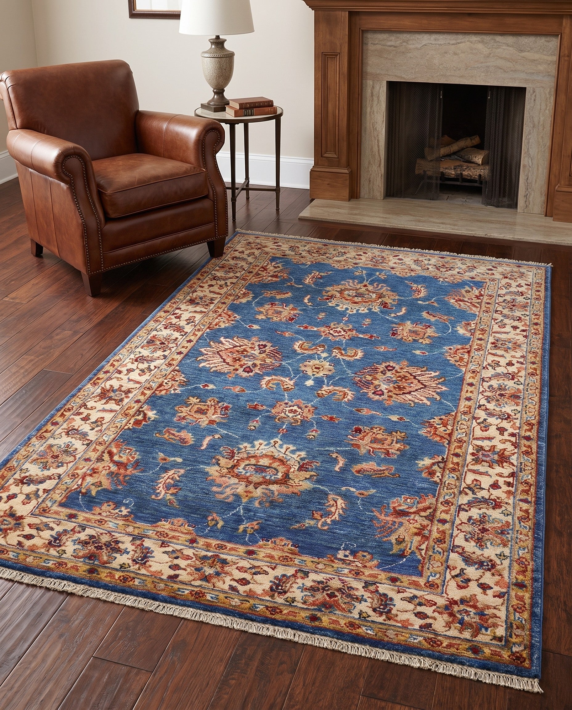 4' 1 x 6' 3 Hand Knotted Ziegler Rug