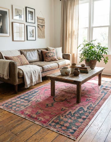 3' 7 x 7' 1 Hand Knotted Ultra Vintage Persian Wool Rug