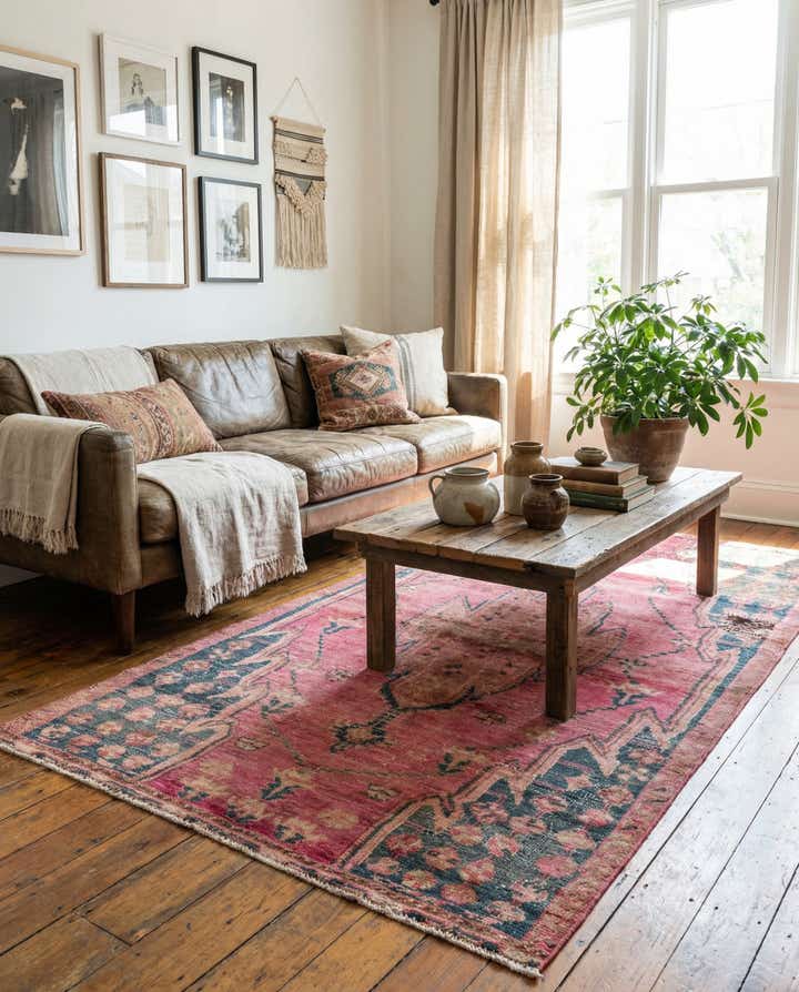 3' 7 x 7' 1 Hand Knotted Ultra Vintage Persian Wool Rug