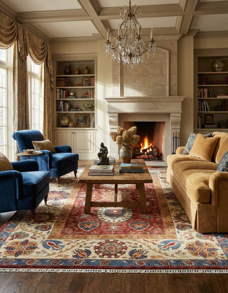 Detail image of 6' 7 x 9' 5  Hand Knotted Ariana Ziegler Rug