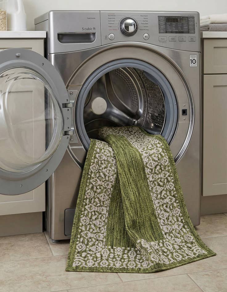 Detail image of 2' x 6'  Washable Border Indoor / Outdoor Runner Rug