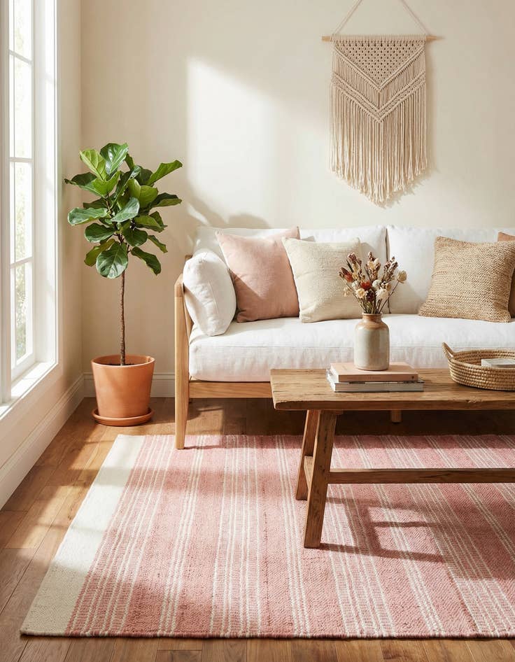 Detail image of 4' 1 x 6' 1  Hand Woven Lariat Rug