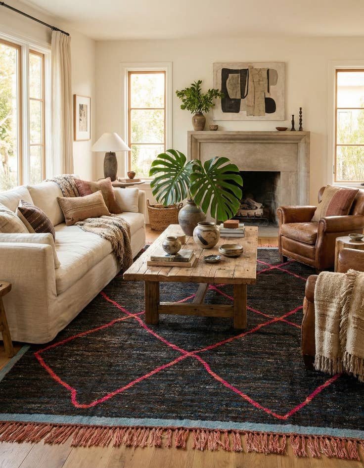 Detail image of 7' 10 x 10' 7  Hand Knotted Moroccan Wool Rug