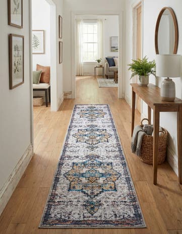 2' 7 x 12' Washable Francesca Runner Rug