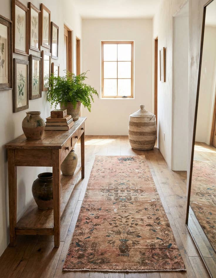 Detail image of 2' 10 x 8' 8  Hand Knotted Ultra Vintage Persian Wool Runner Rug