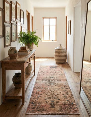 2' 10 x 8' 8 Hand Knotted Ultra Vintage Persian Wool Runner Rug
