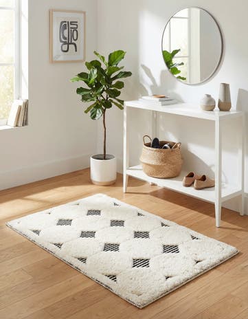 Black and White Prismatic Rug