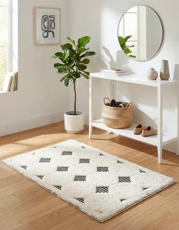 Black and White Prismatic Rug