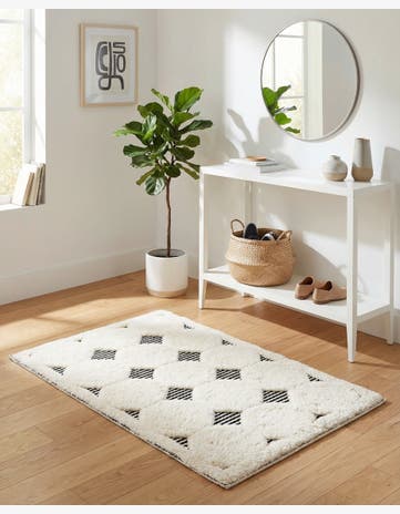 Black and White Prismatic Rug