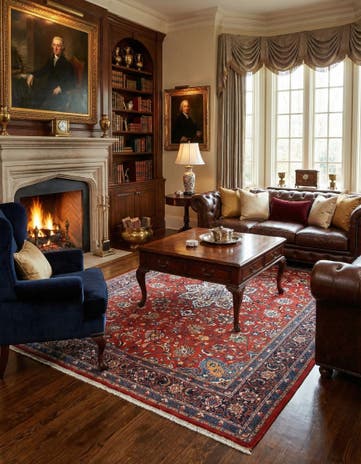 8' 2 x 10' Kashan Wool Rug