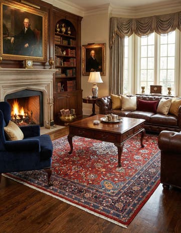 8' 2 x 10' Kashan Wool Rug