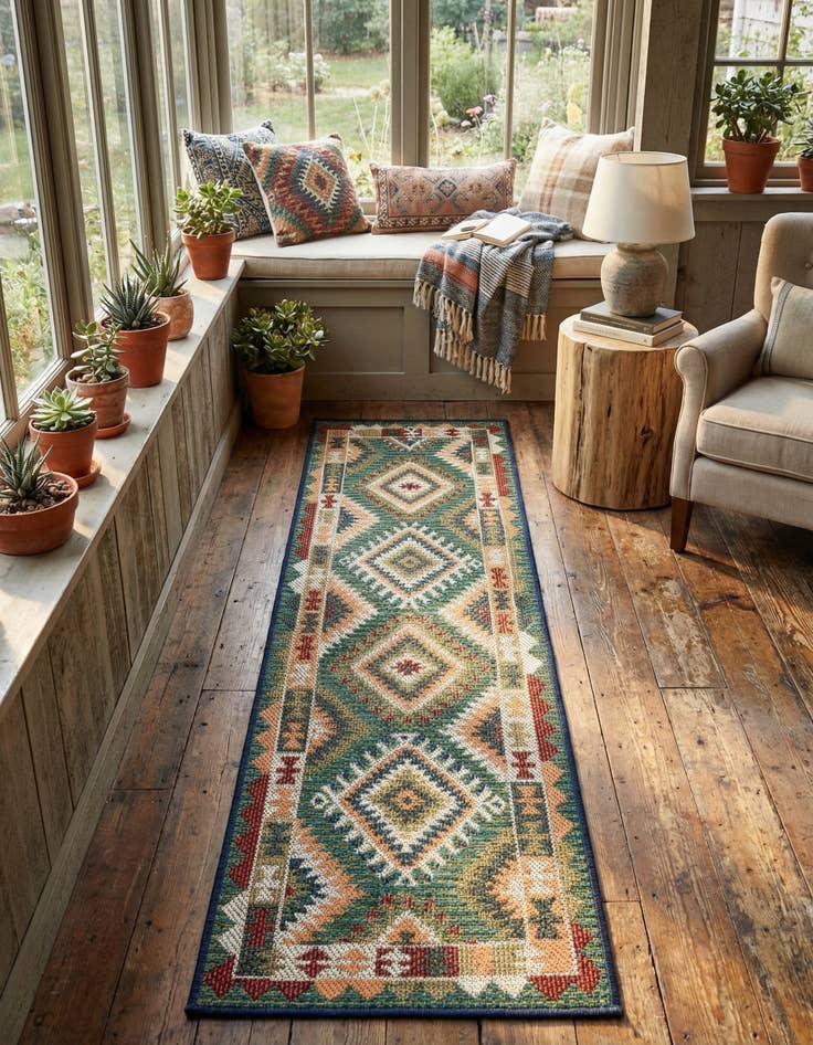 Detail image of 2' x 6' Easy-Clean Baja Indoor / Outdoor Runner Rug