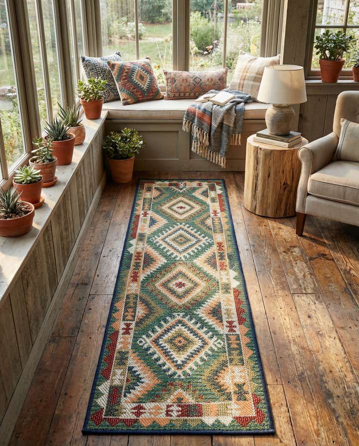 2' x 6' Easy-Clean Baja Indoor / Outdoor Runner Rug