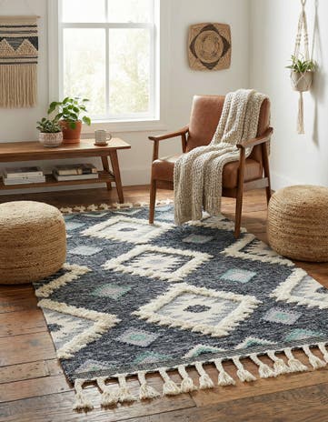 4' 1 x 6' 1 Hand Woven Arizona Wool Rug