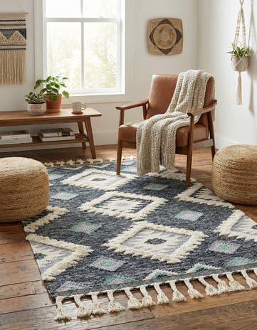 4' 1 x 6' 1 Hand Woven Arizona Wool Rug