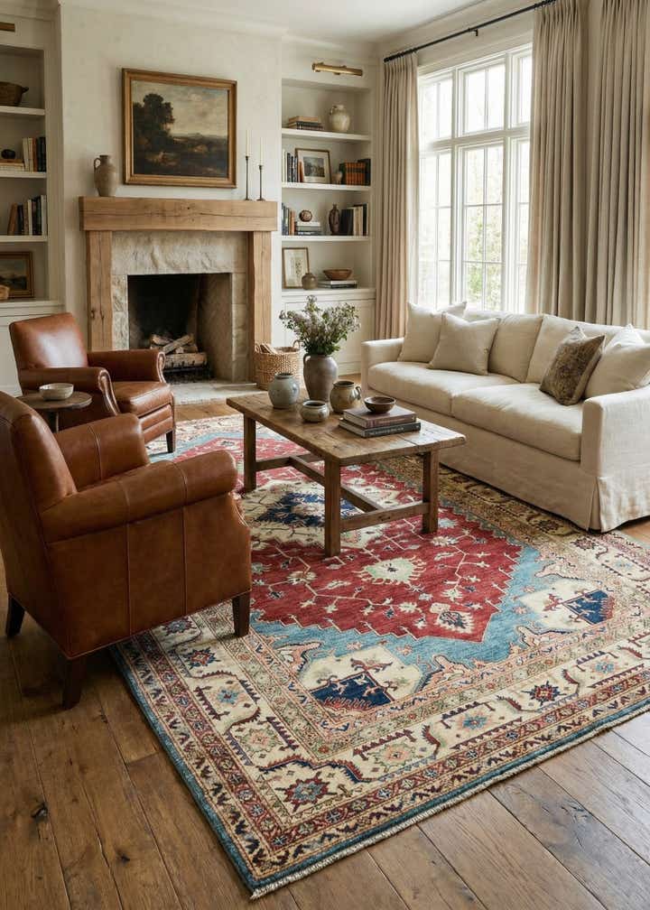 6' 7 x 9' 9 Hand Knotted Kazak Oriental Rug