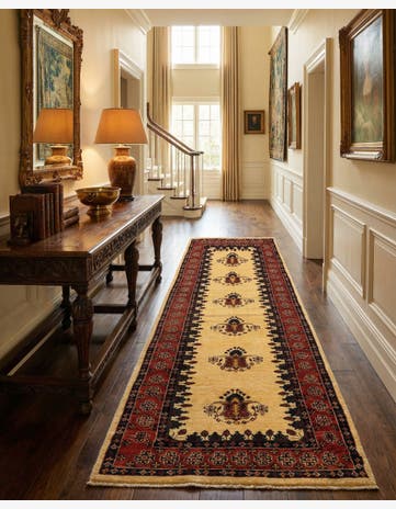 2' 7 x 9' 9 Luribaft Wool Runner Rug