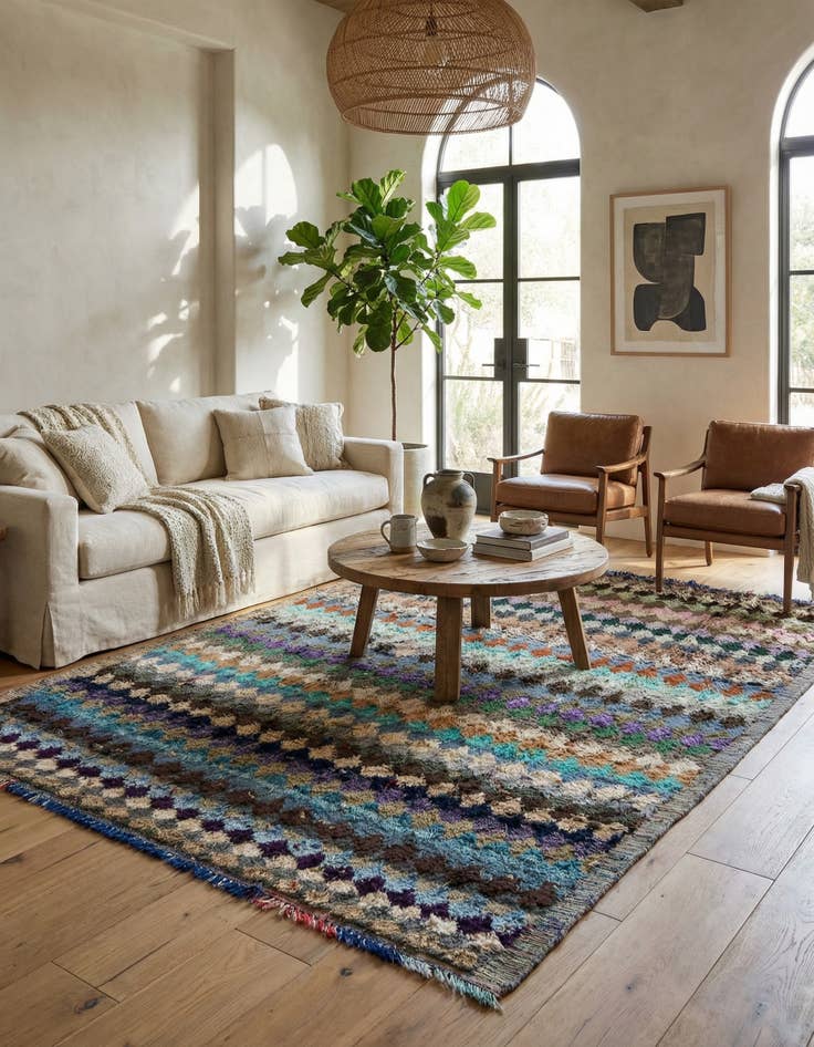 Detail image of 8' 4 x 10' 9  Hand Knotted Moroccan Wool Rug