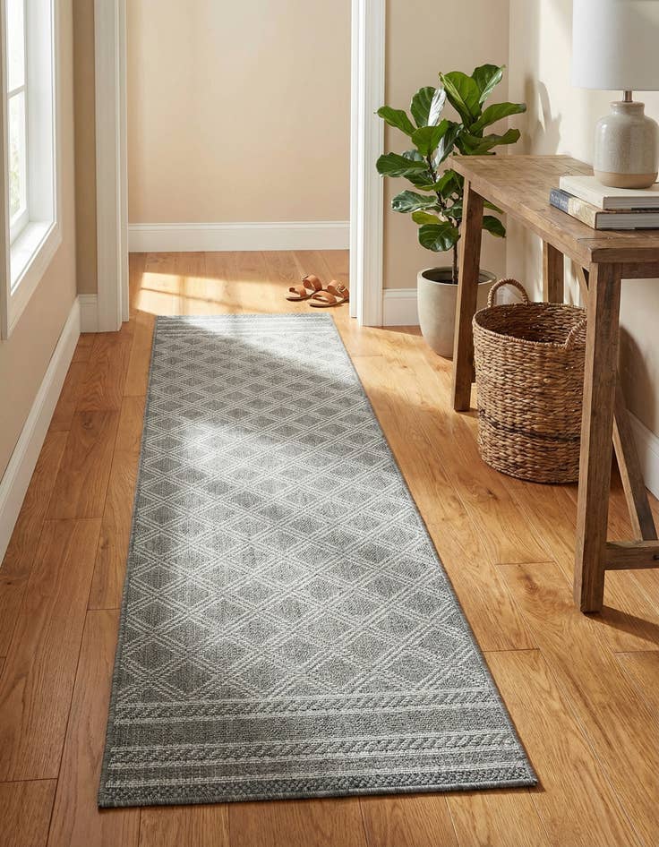 Detail image of  2' x 8'  Washable Lattice Indoor / Outdoor Runner Rug