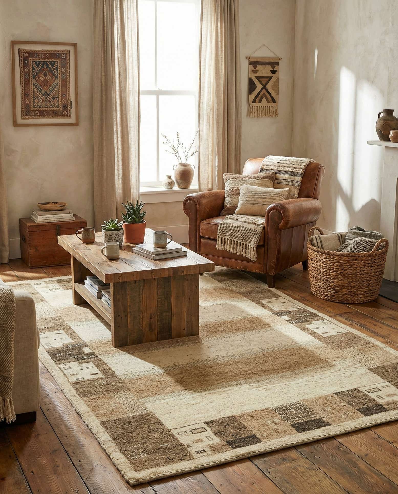 4' x 5' 9 Hand Knotted Kashkuli Gabbeh Wool Rug
