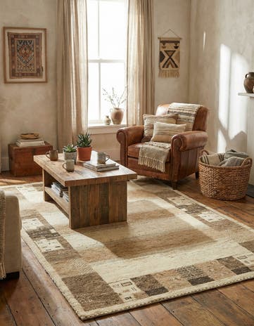 4' x 5' 9 Hand Knotted Kashkuli Gabbeh Wool Rug