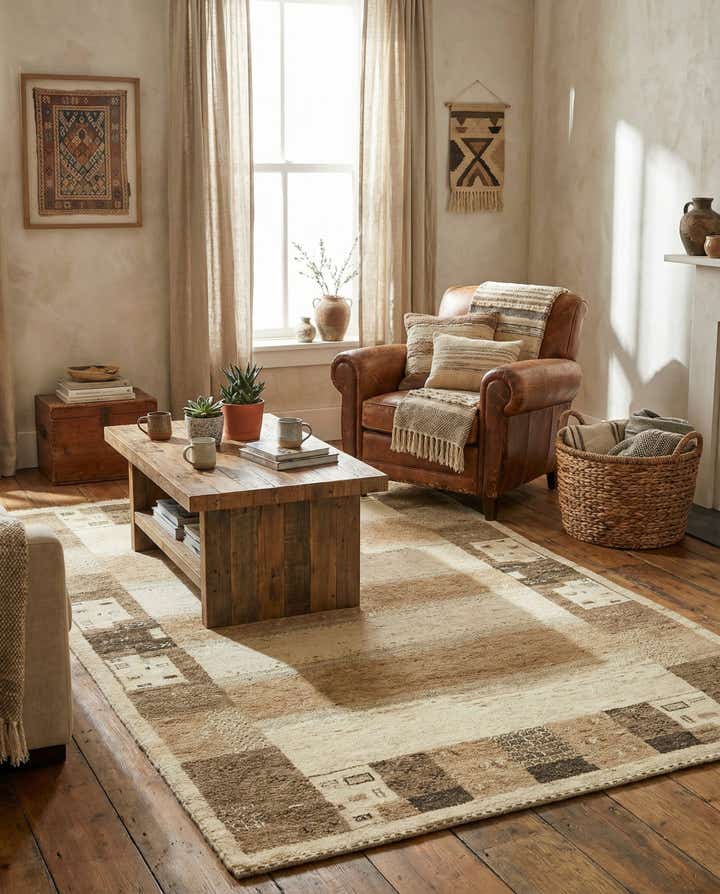 4' x 5' 9 Hand Knotted Kashkuli Gabbeh Wool Rug