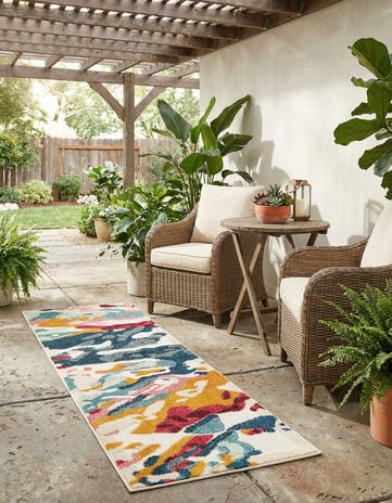 Easy-Clean Casablanca Indoor / Outdoor Runner Rug