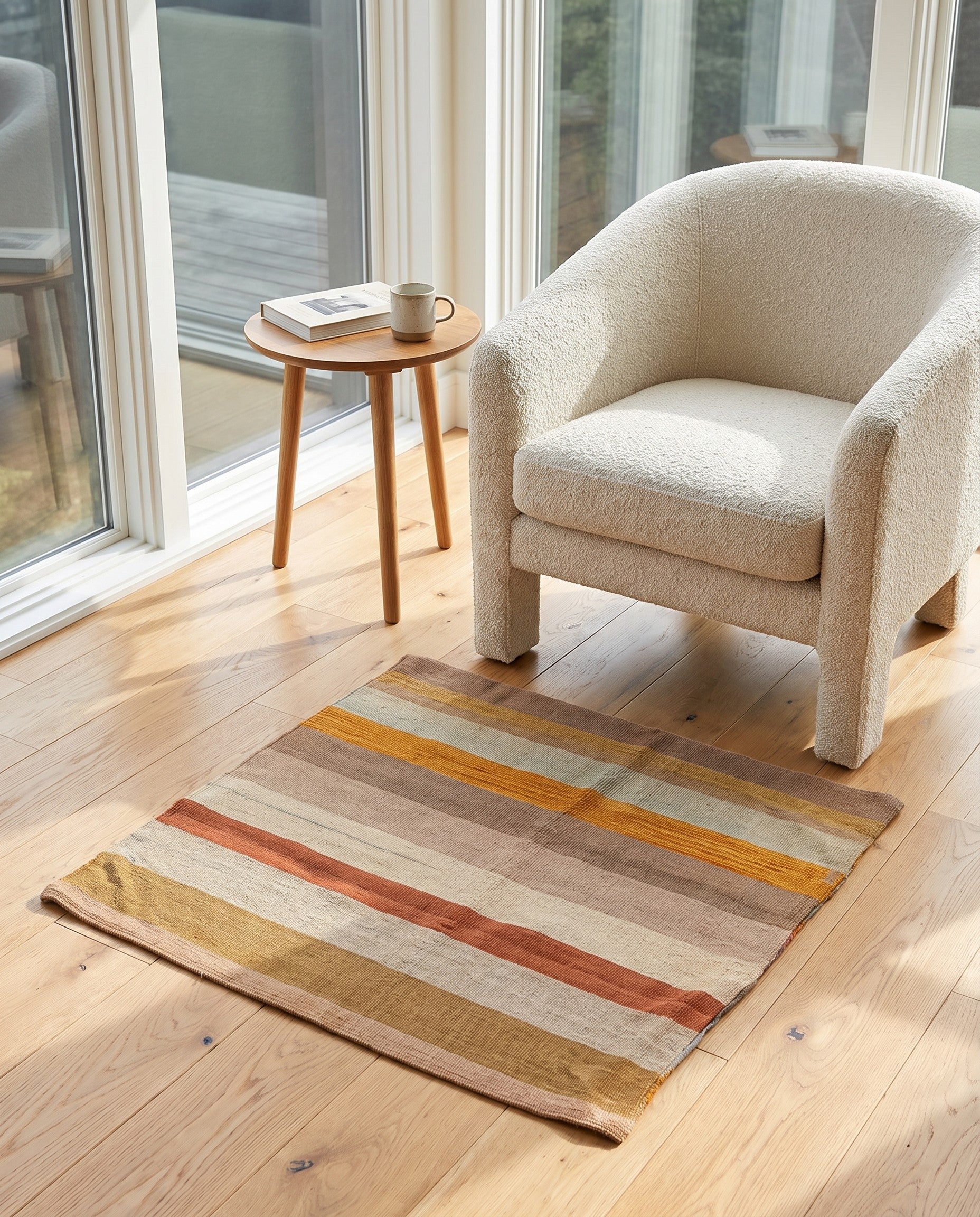 2' 5 x 2' 6 Hand Woven Pillow Wool Square Rug