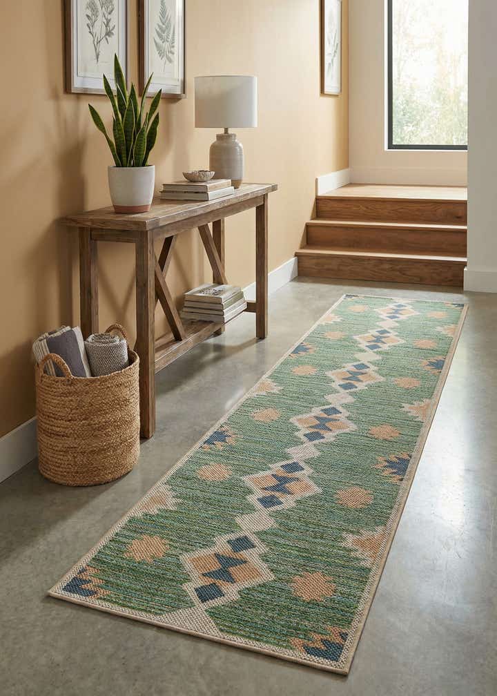 2' 7 x 10' Easy-Clean Baja Indoor / Outdoor Runner Rug