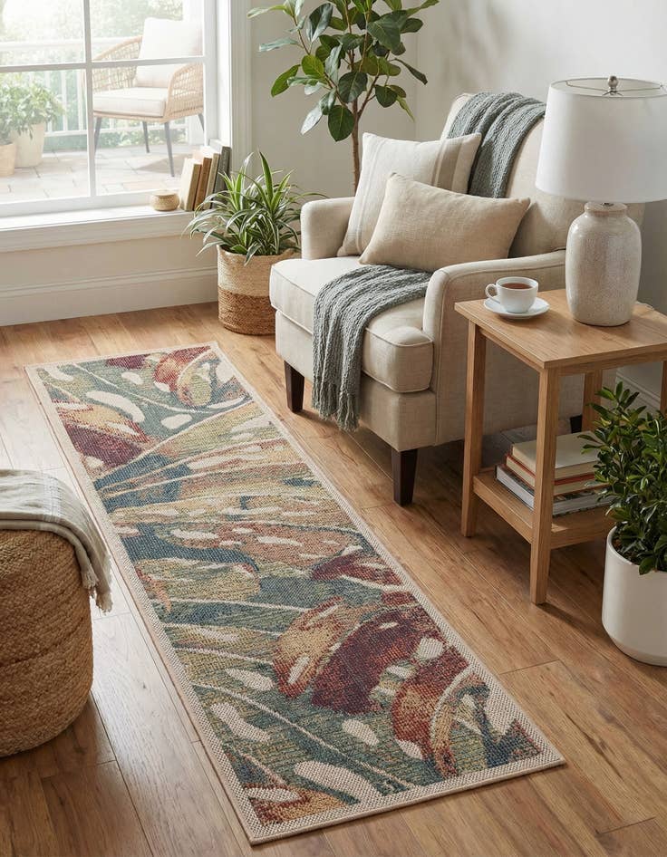 Detail image of 2' x 7' 1  Washable Baja Indoor / Outdoor Runner Rug