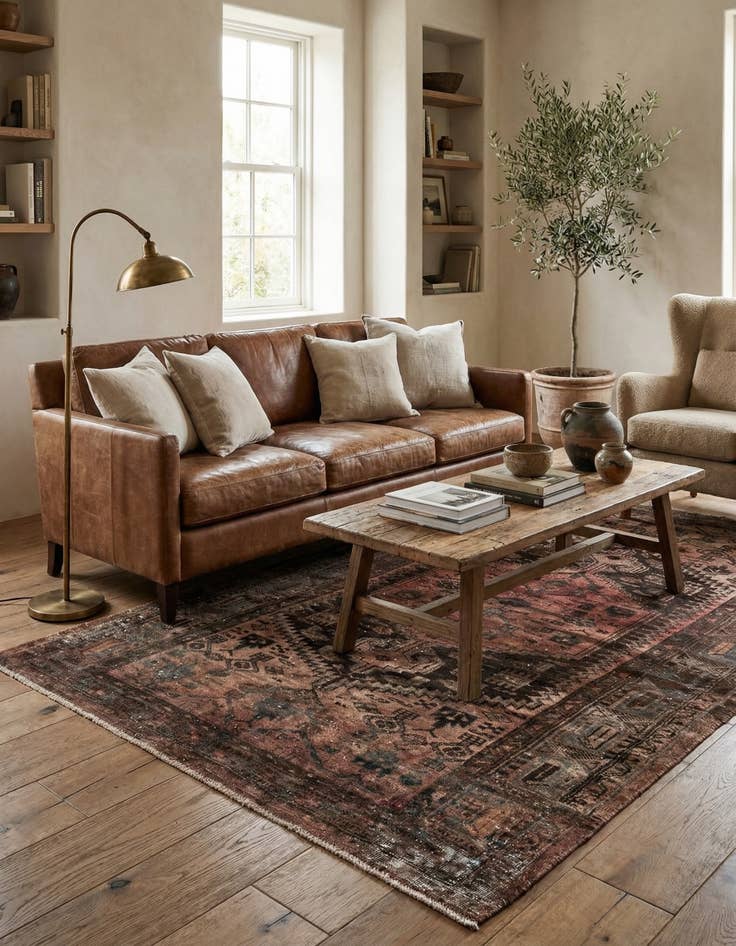 Detail image of 4' 1 x 6' 10  Hand Knotted Ultra Vintage Persian Wool Rug