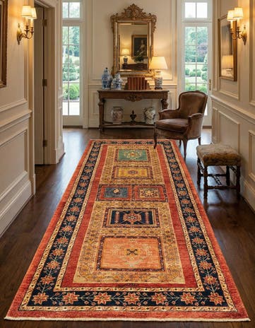 2' 11 x 7' 3 Kashkuli Wool Runner Rug