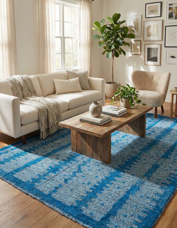 Detail image of 5' 3 x 6' 11  Hand Knotted Darya Wool Rug