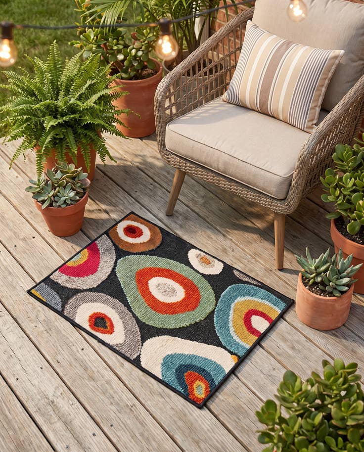 Detail image of 2' x 3' Easy-Clean Casablanca Indoor / Outdoor Rug