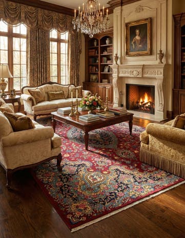 9' 10 x 12' 8 Hand Knotted Kashmar Persian Wool Rug