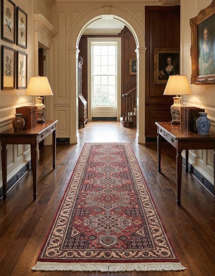 Detail image of 3' x 10'  Hand Knotted Shirvan Oriental Wool Runner Rug