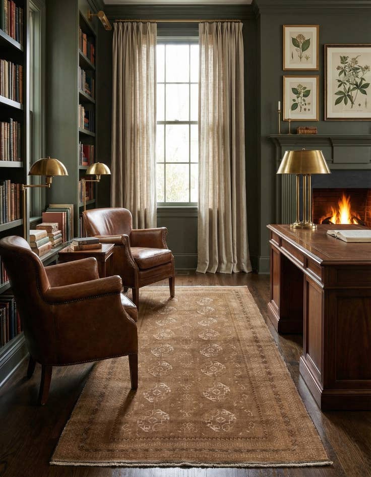 Detail image of  3' 10 x 6' 2  Hand Knotted Torkaman Persian Wool Rug