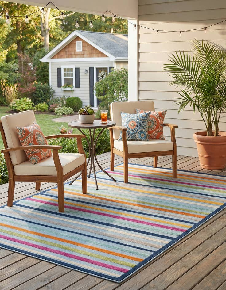 Detail image of 7' x 10'  Washable Aruba Indoor / Outdoor Rug