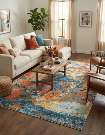 6' x 9' Washable Vivid Rug