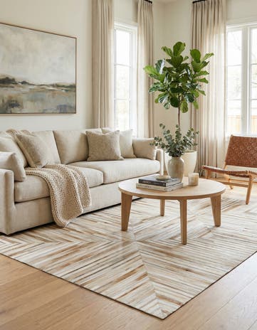 5' x 8' Cowhide Stocks Rug