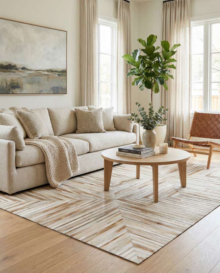 5' x 8' Cowhide Stocks Rug