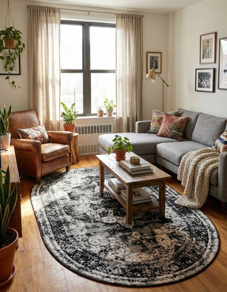 Detail image of 5' 3 x 8' Monaco Oval Rug