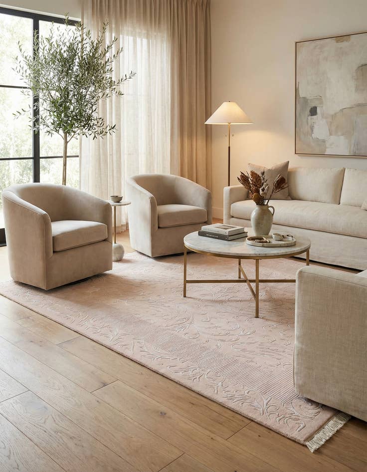 Detail image of  5' 7 x 7' 10  Hand Knotted Darya Wool Rug