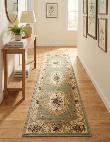 60cm x 215cm Classic Aubusson Runner Rug