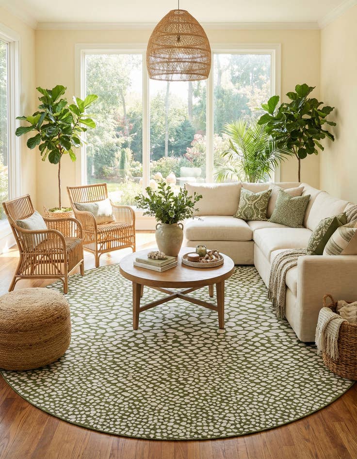 Detail image of 13' x 13'  Washable Jill Zarin Cape Town Indoor / Outdoor Round Rug